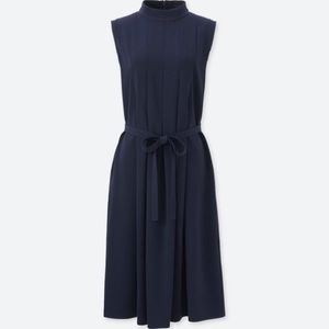Uniqlo Pleated Navy Dress